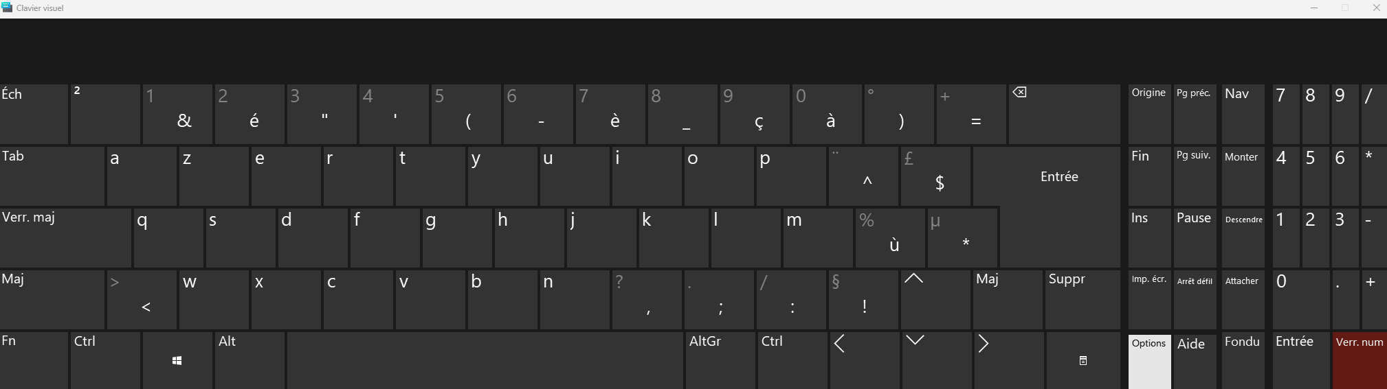 Clavier visuel 2