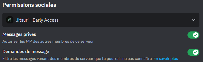 Activer les DM